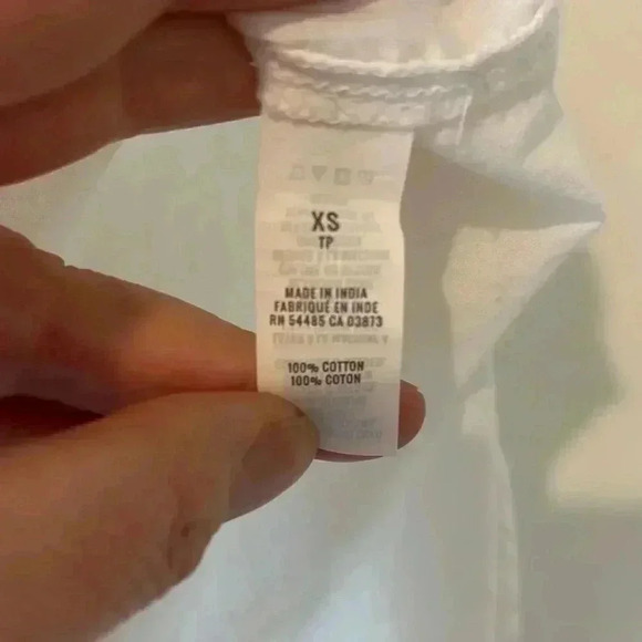 Aerie light and breezy white size XS/TP short sleeve popover blouse - Picture 3 of 4